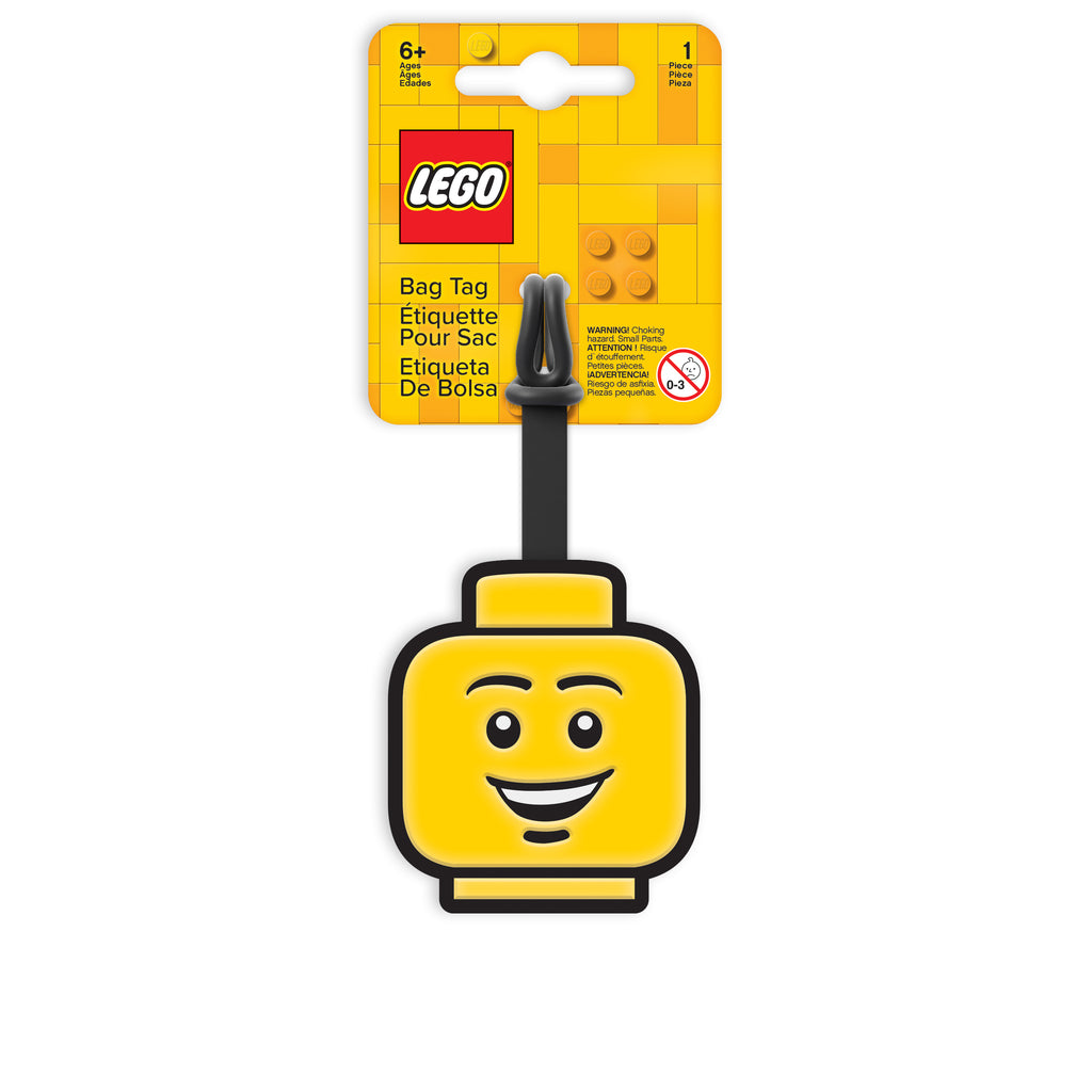 LEGO ICONIC BOY FACE SILICONE BAG TAG