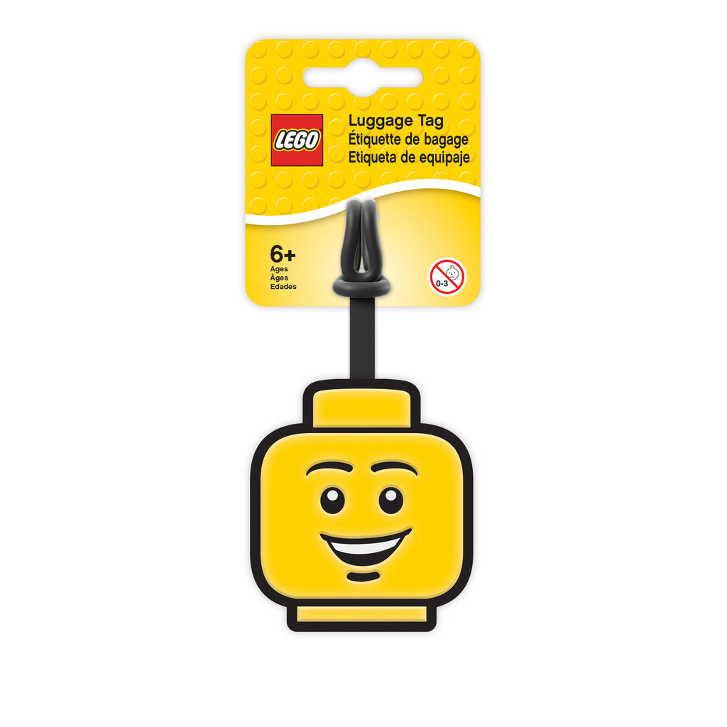 LEGO ICONIC BOY FACE SILICONE BAG TAG