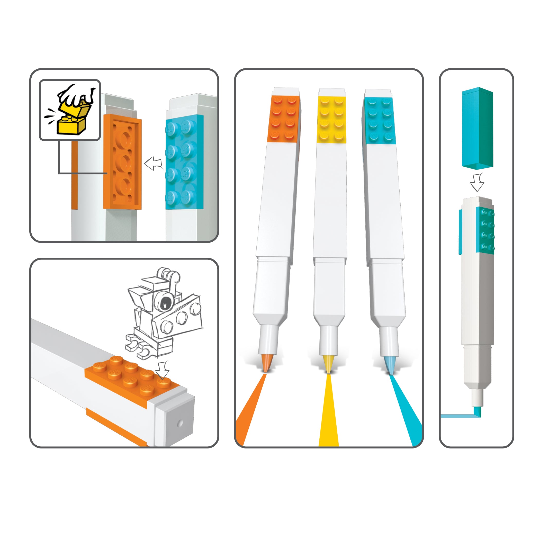 LEGO ICONIC HIGHLIGHTER - 3 PACK