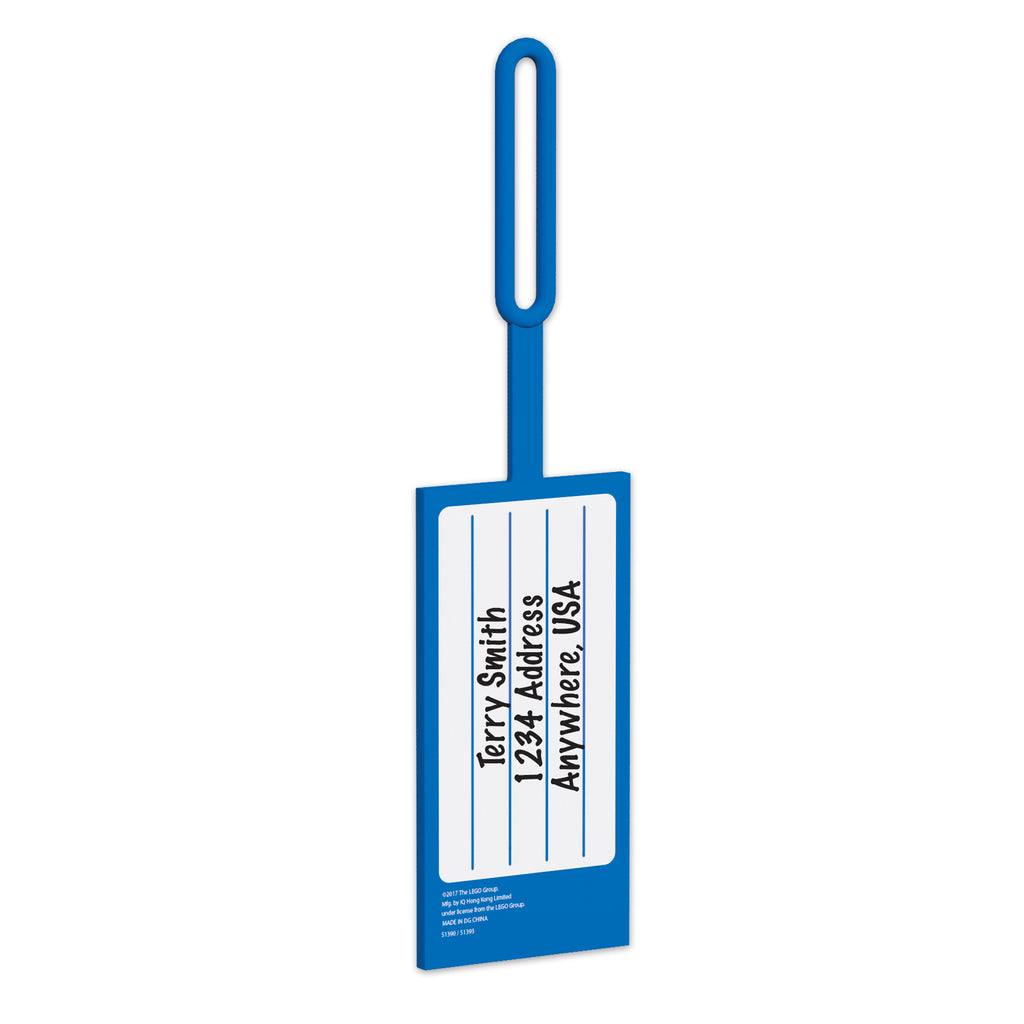 LEGO ICONIC 2X4 SILICONE BAG TAG - BLUE