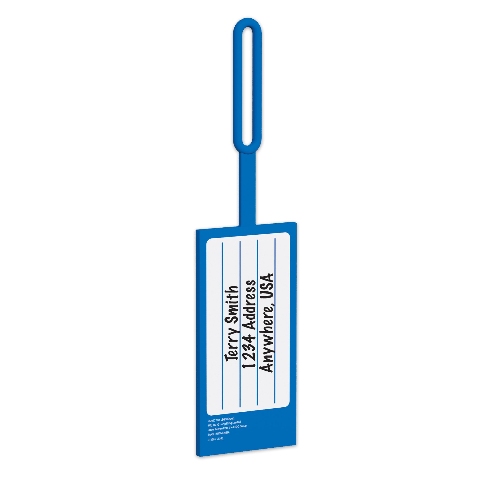 LEGO ICONIC 2X4 SILICONE BAG TAG - BLUE