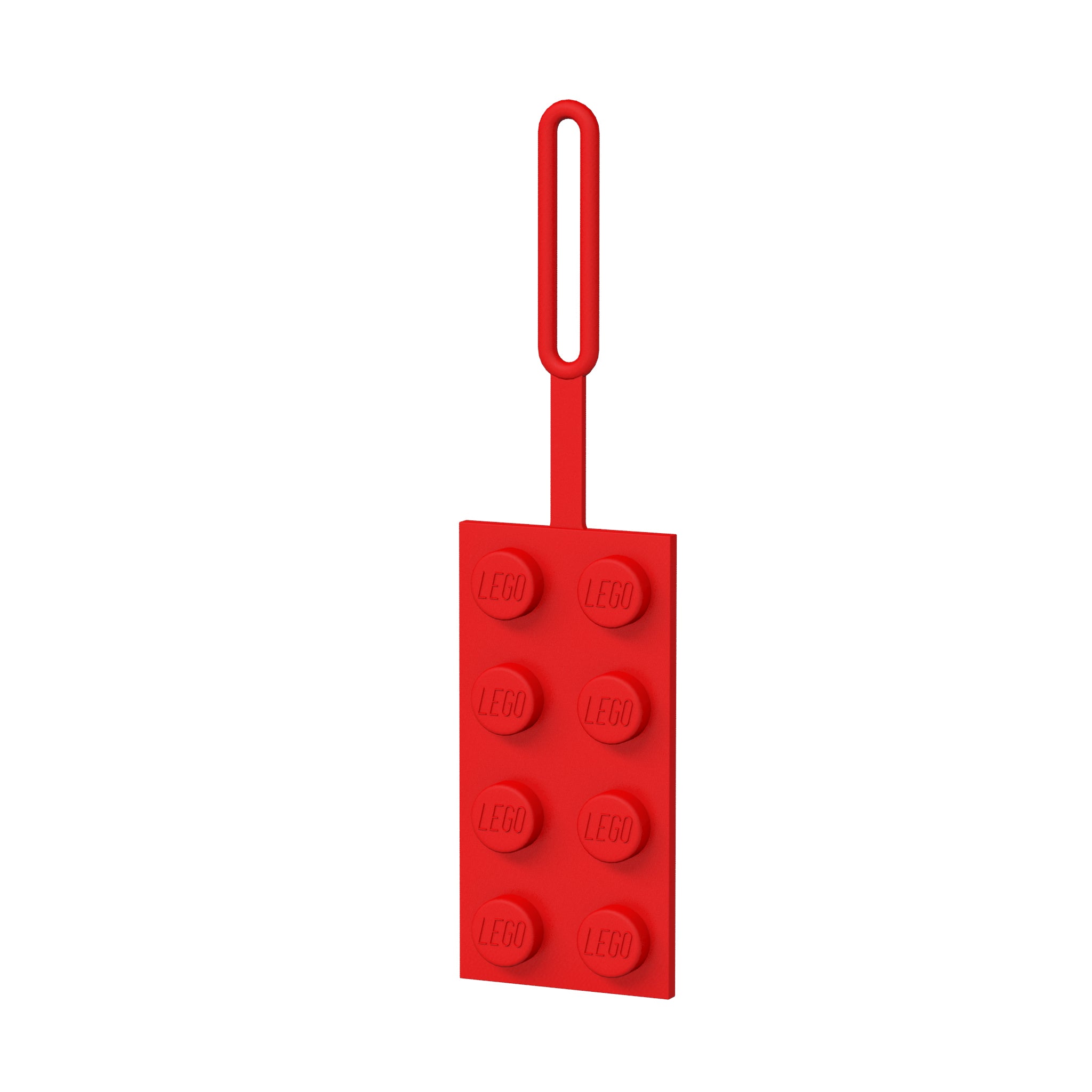 LEGO ICONIC 2X4 SILICONE BAG TAG - RED