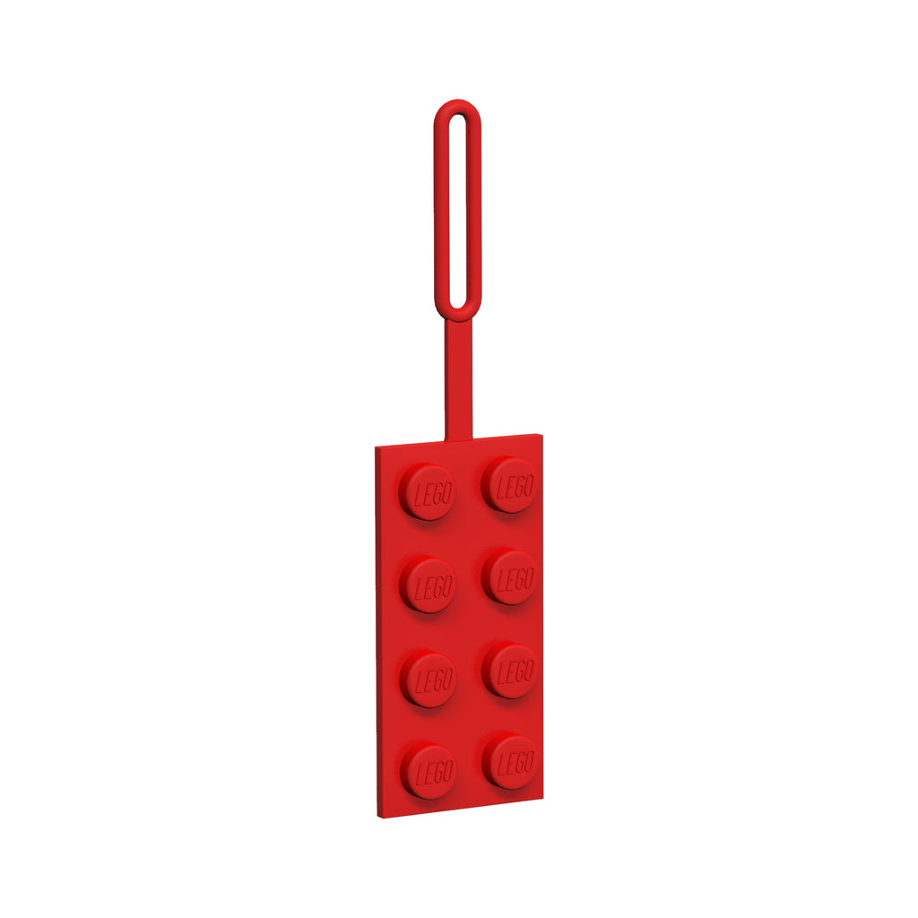 LEGO ICONIC 2X4 SILICONE BAG TAG - RED