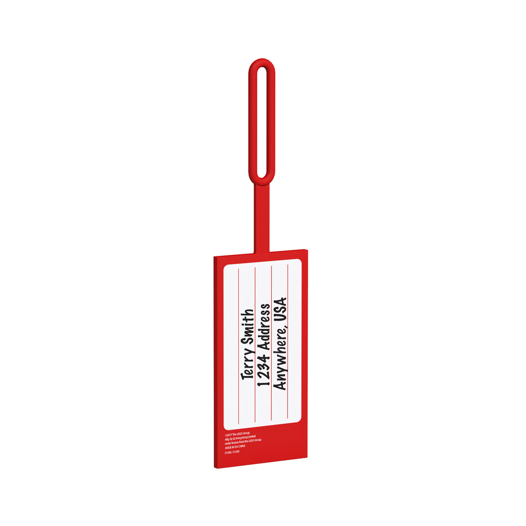 LEGO ICONIC 2X4 SILICONE BAG TAG - RED