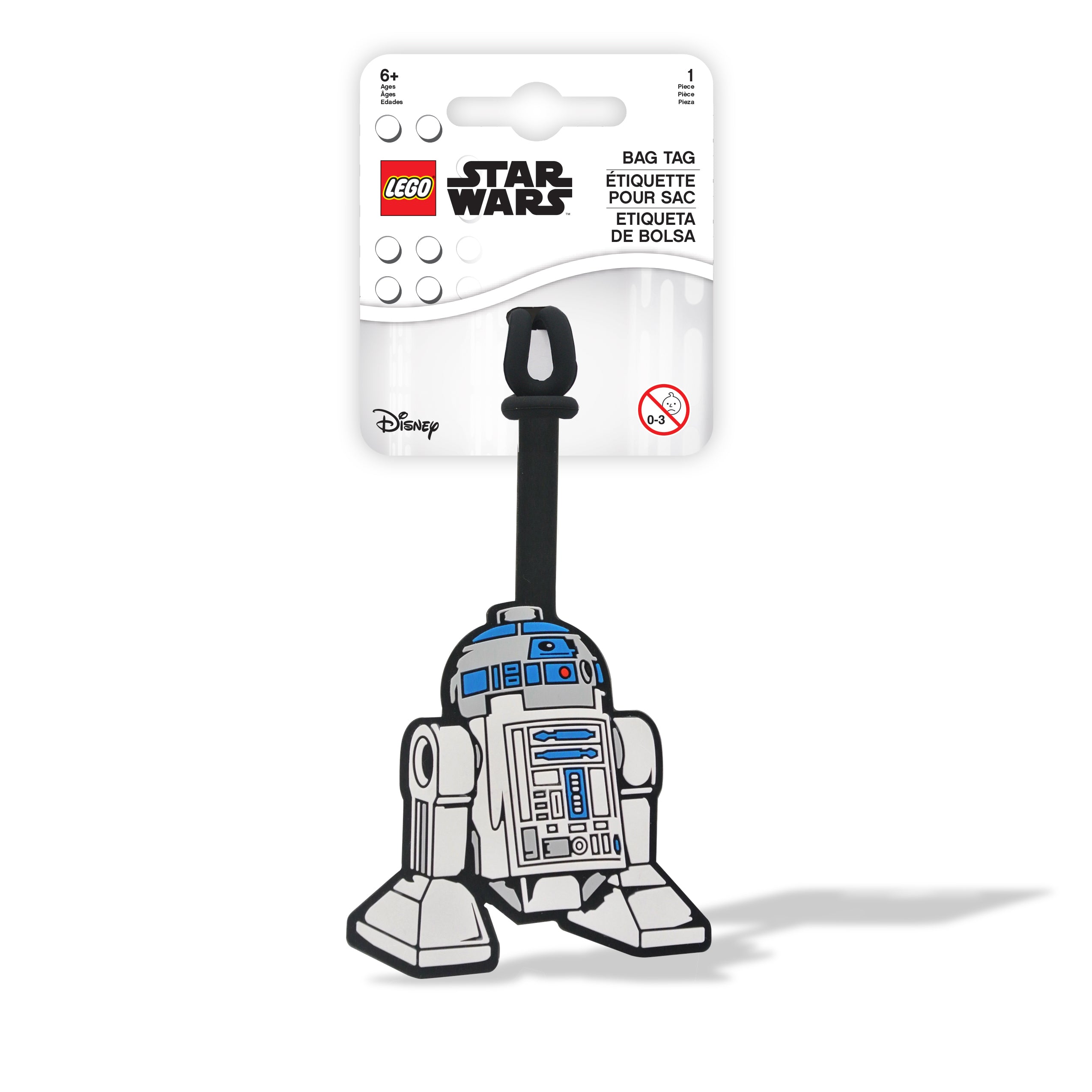 LEGO STAR WARS R2-D2 SILICONE BAG TAG