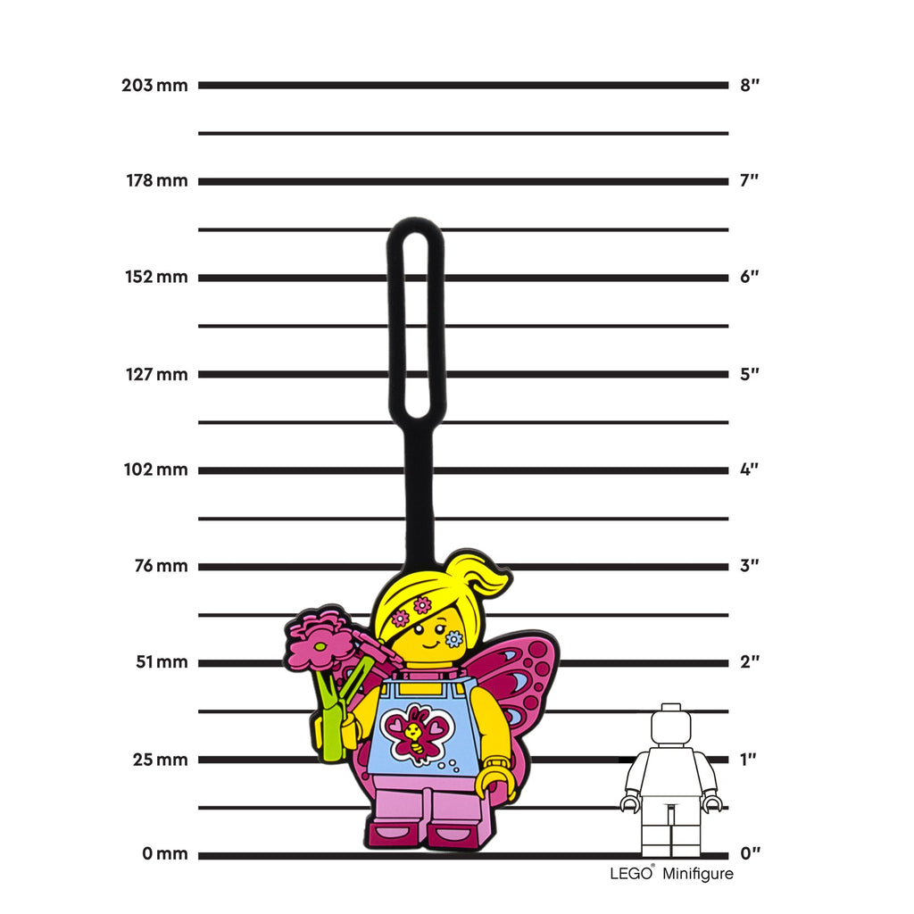 LEGO Butterfly Girl Bag tag