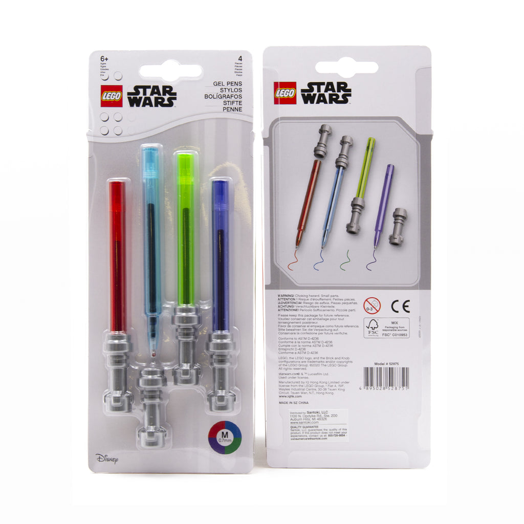 LEGO STAR WARS Lightsaber  Gel Pen 4 Pack