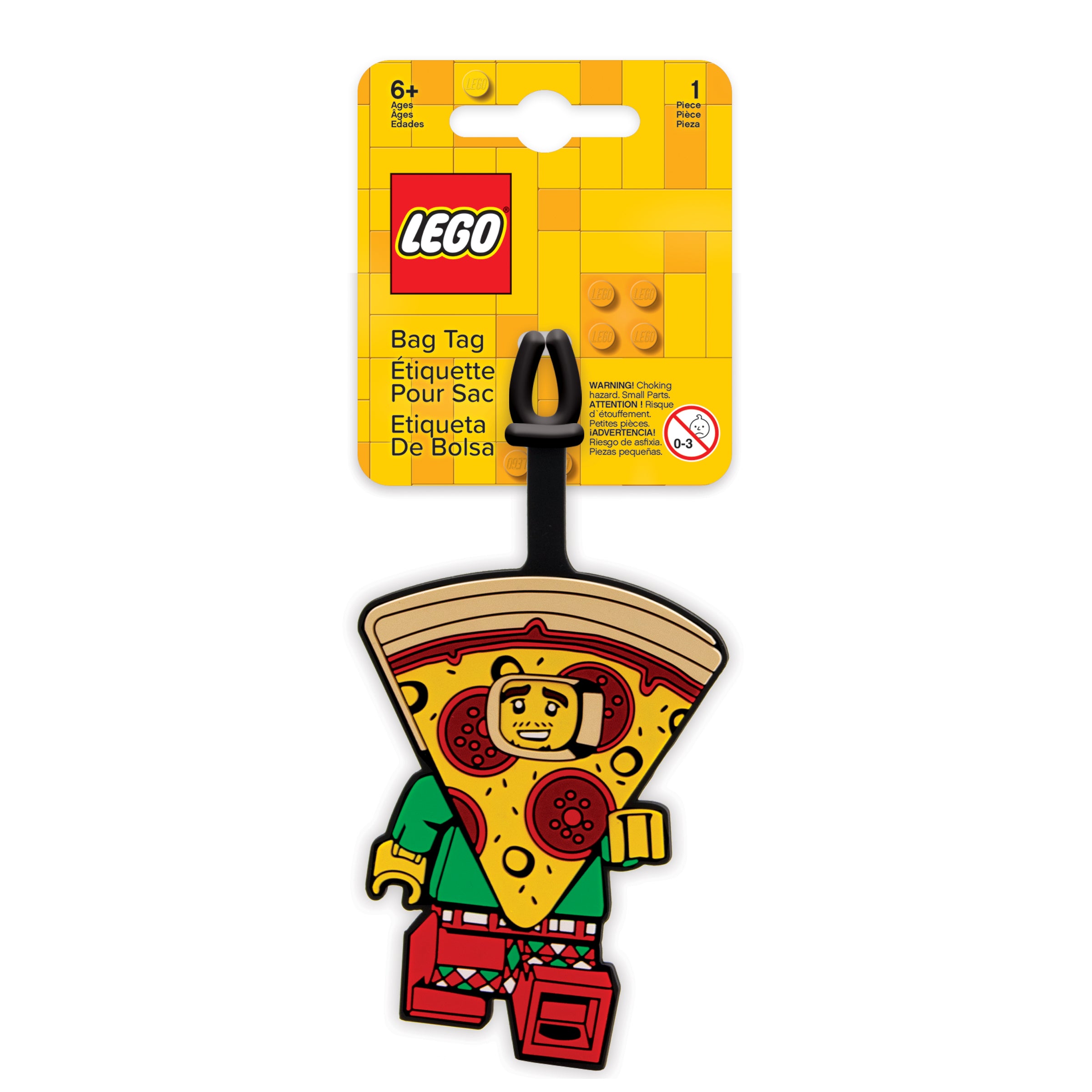 LEGO ICONIC PIZZA GUY SILICONE BAG TAG