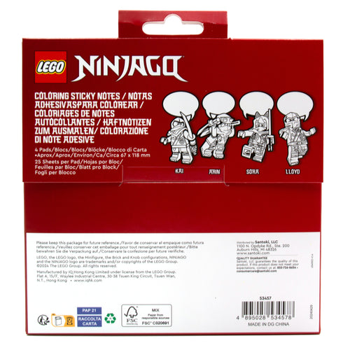 Lego Coloring Sticky Notes - Ninjago Dragon Rising