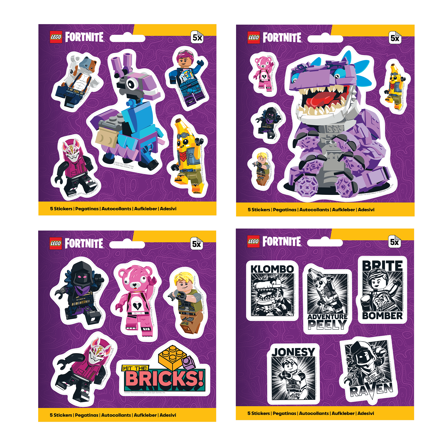 LEGO FORTNITE Sticker 4 style Assortment  (48pc, 12/Style)
