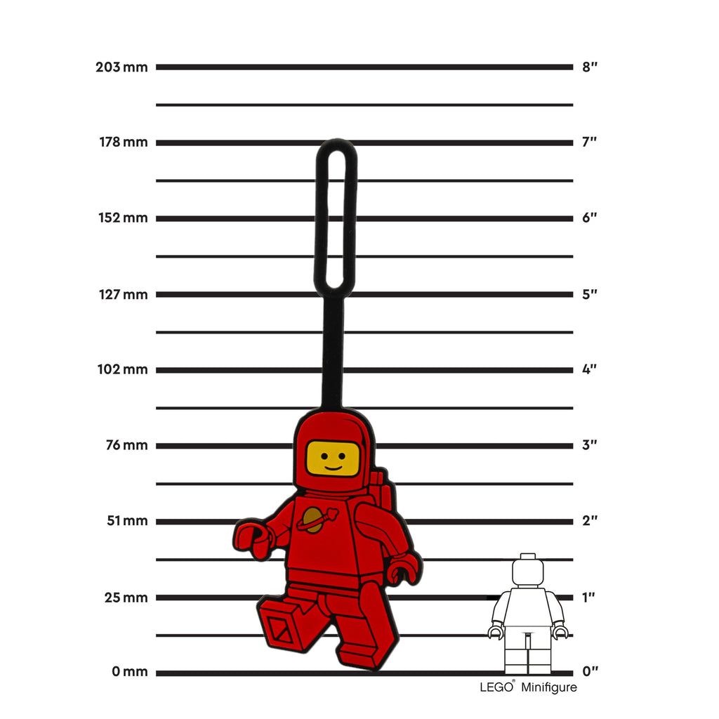 Lego Minifigures Bag Tag Spaceman Red