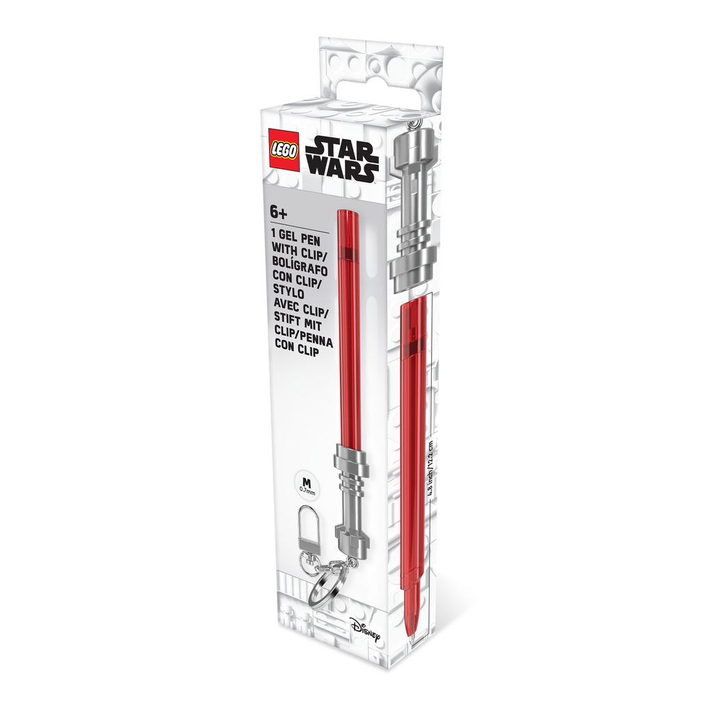 LEGO STAR WARS LIGHTSABER GEL PEN  WITH CLIP - RED