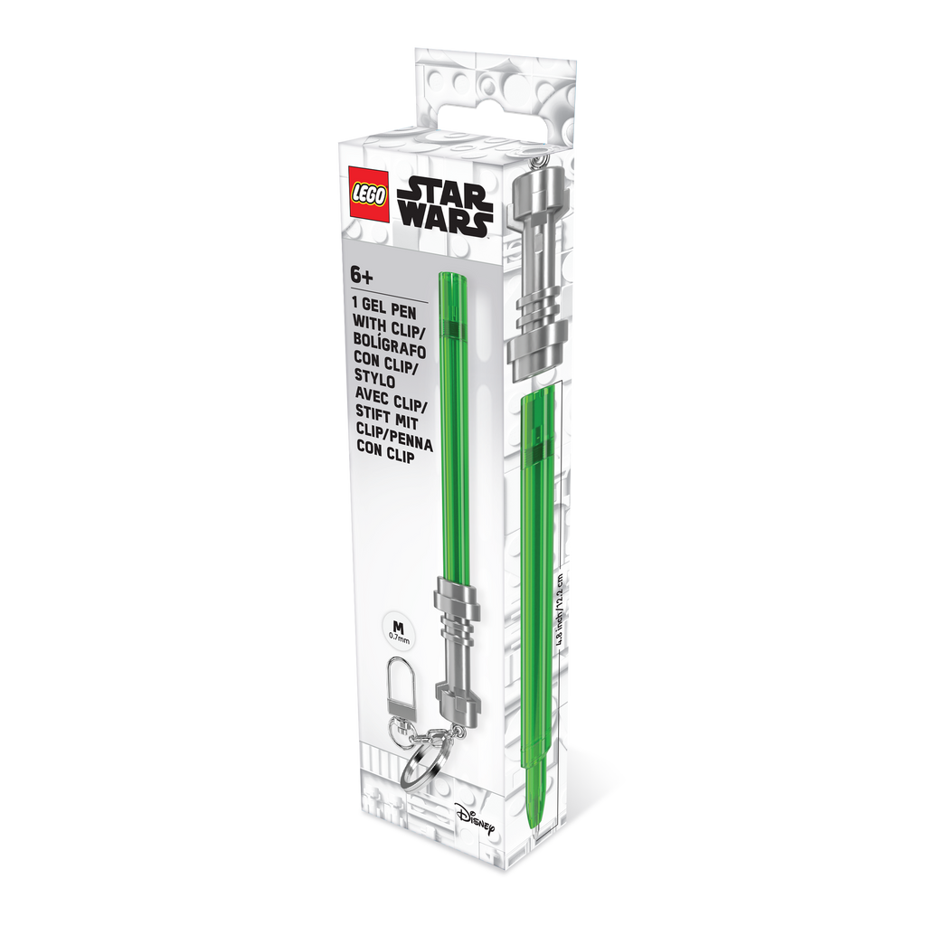 LEGO STAR WARS LIGHTSABER GEL PEN  WITH CLIP - Lime