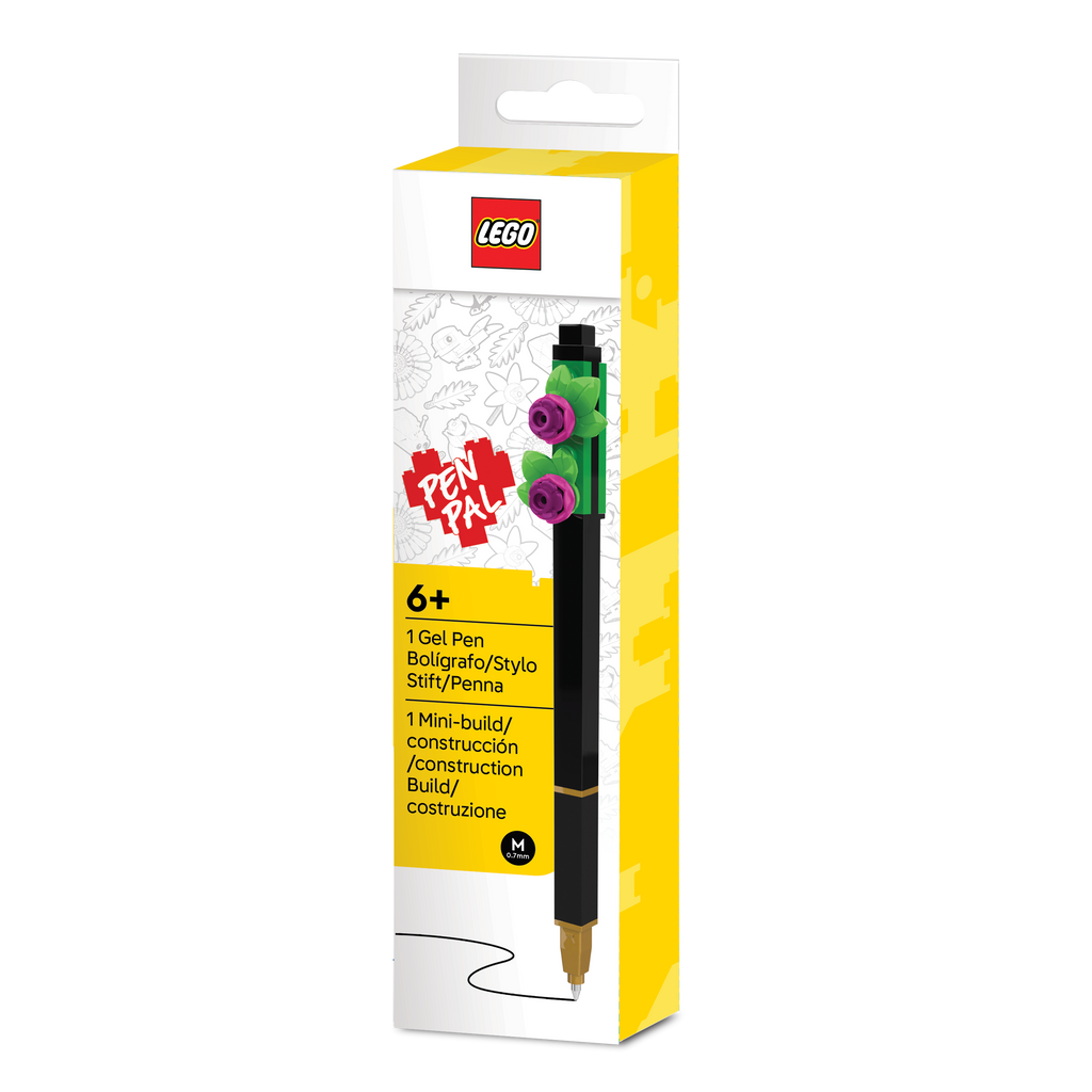 LEGO PEN PAL Gel Pen with Building Toy Botanicals Bright Purple