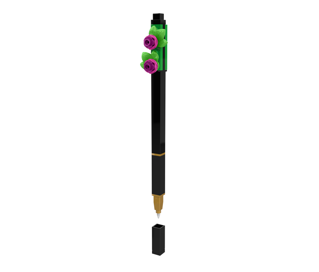 LEGO PEN PAL Gel Pen with Building Toy Botanicals Bright Purple