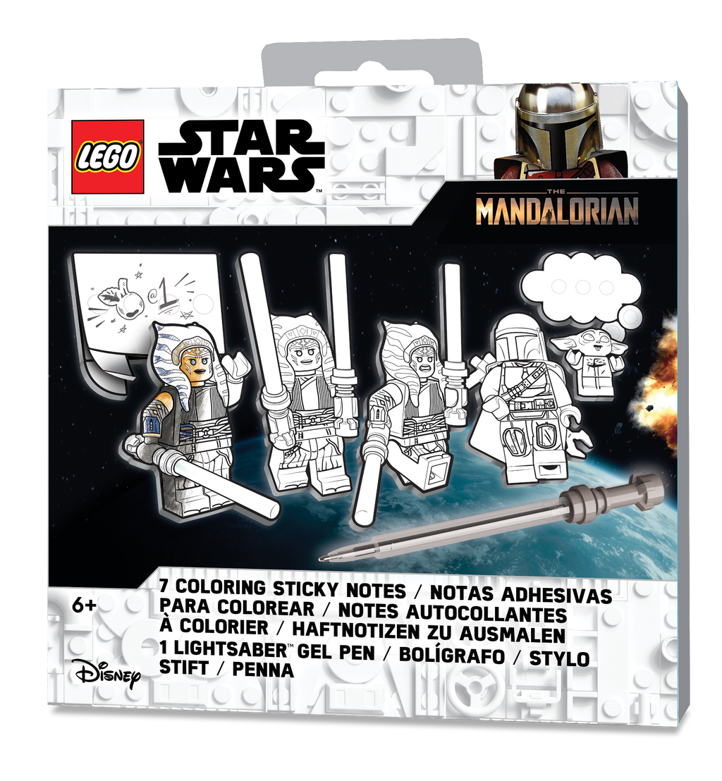 LEGO® Star Wars™ THE MANDALORIAN™Coloring Sticky Notes with Lightsaber™ Gel Pen Ahsoka Tano™