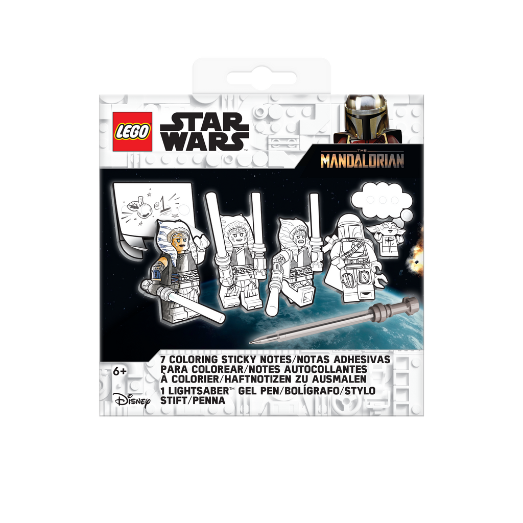 LEGO® Star Wars™ THE MANDALORIAN™Coloring Sticky Notes with Lightsaber™ Gel Pen Ahsoka Tano™