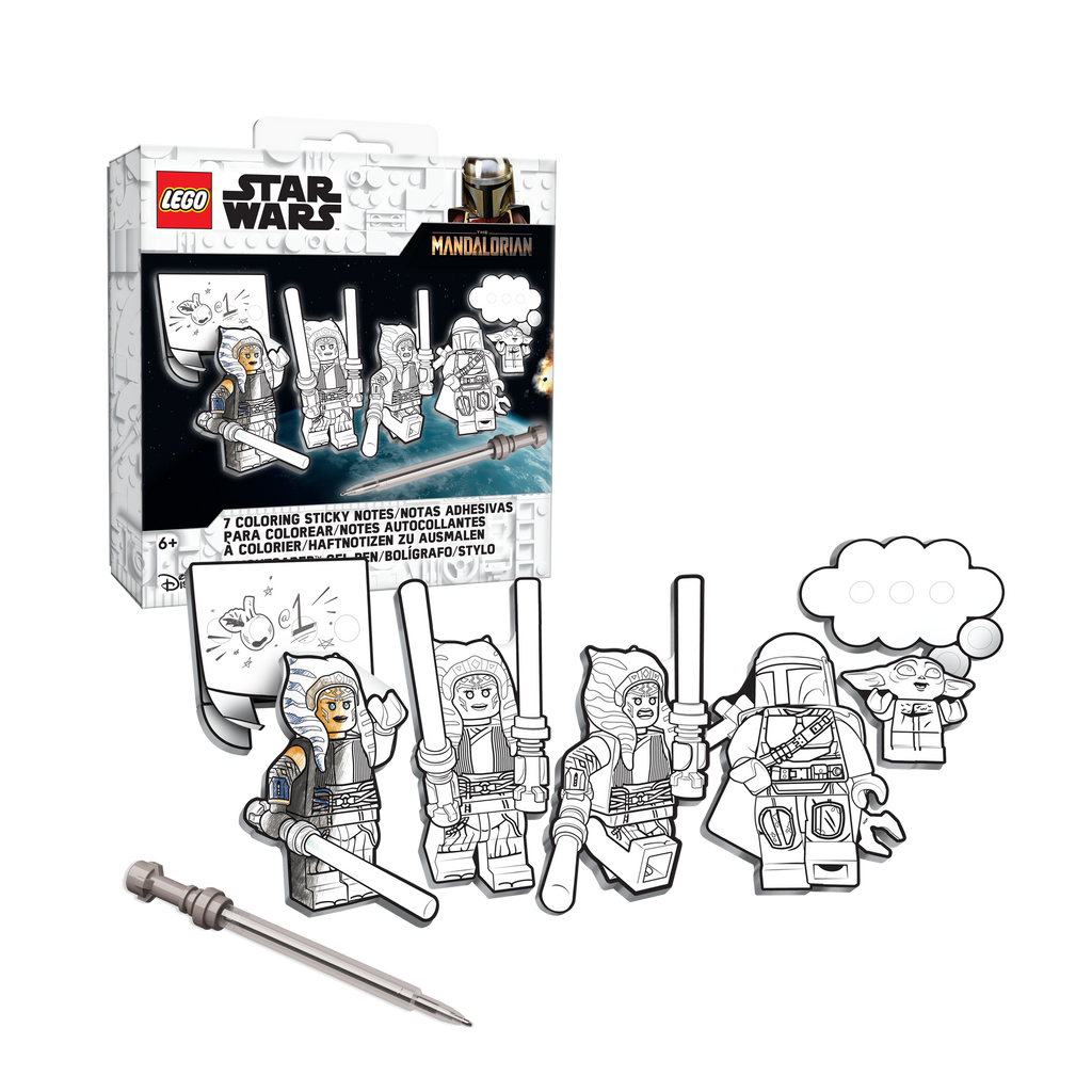 LEGO® Star Wars™ THE MANDALORIAN™Coloring Sticky Notes with Lightsaber™ Gel Pen Ahsoka Tano™