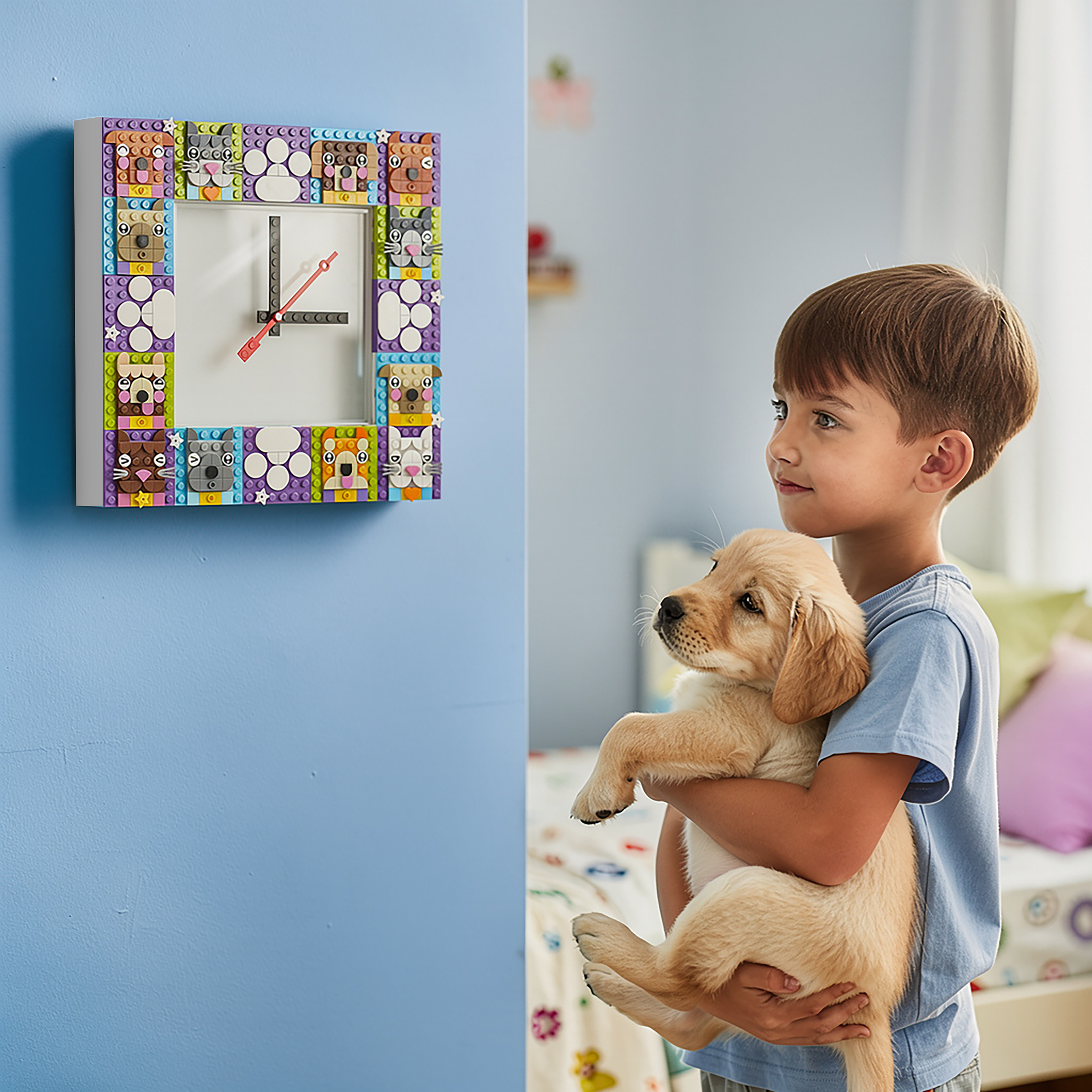 LEGO Time by IQHK MOC Wall Clock 6x24 White