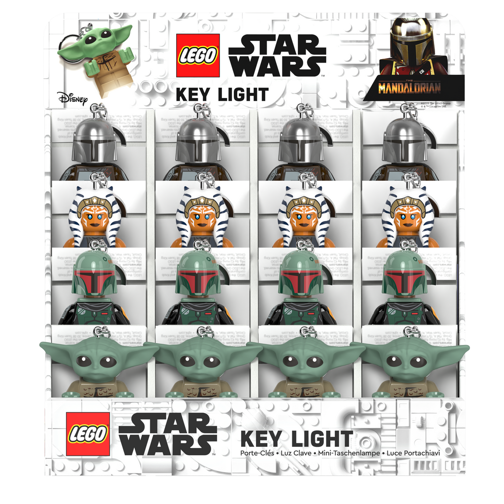 LEGO® STAR WARS™ THE MANDALORIAN™ Keychain Light CDU – 16 Piece Assortment