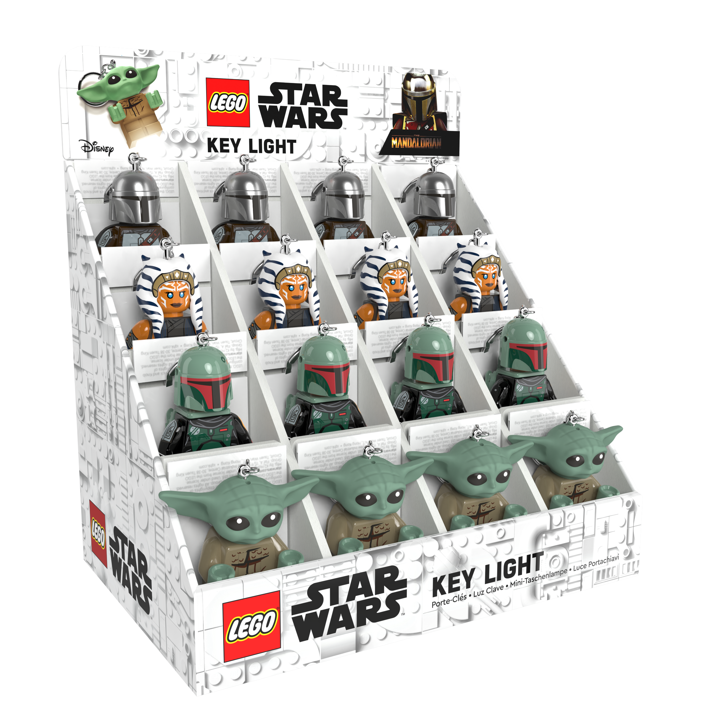 LEGO® STAR WARS™ THE MANDALORIAN™ Keychain Light CDU – 16 Piece Assortment