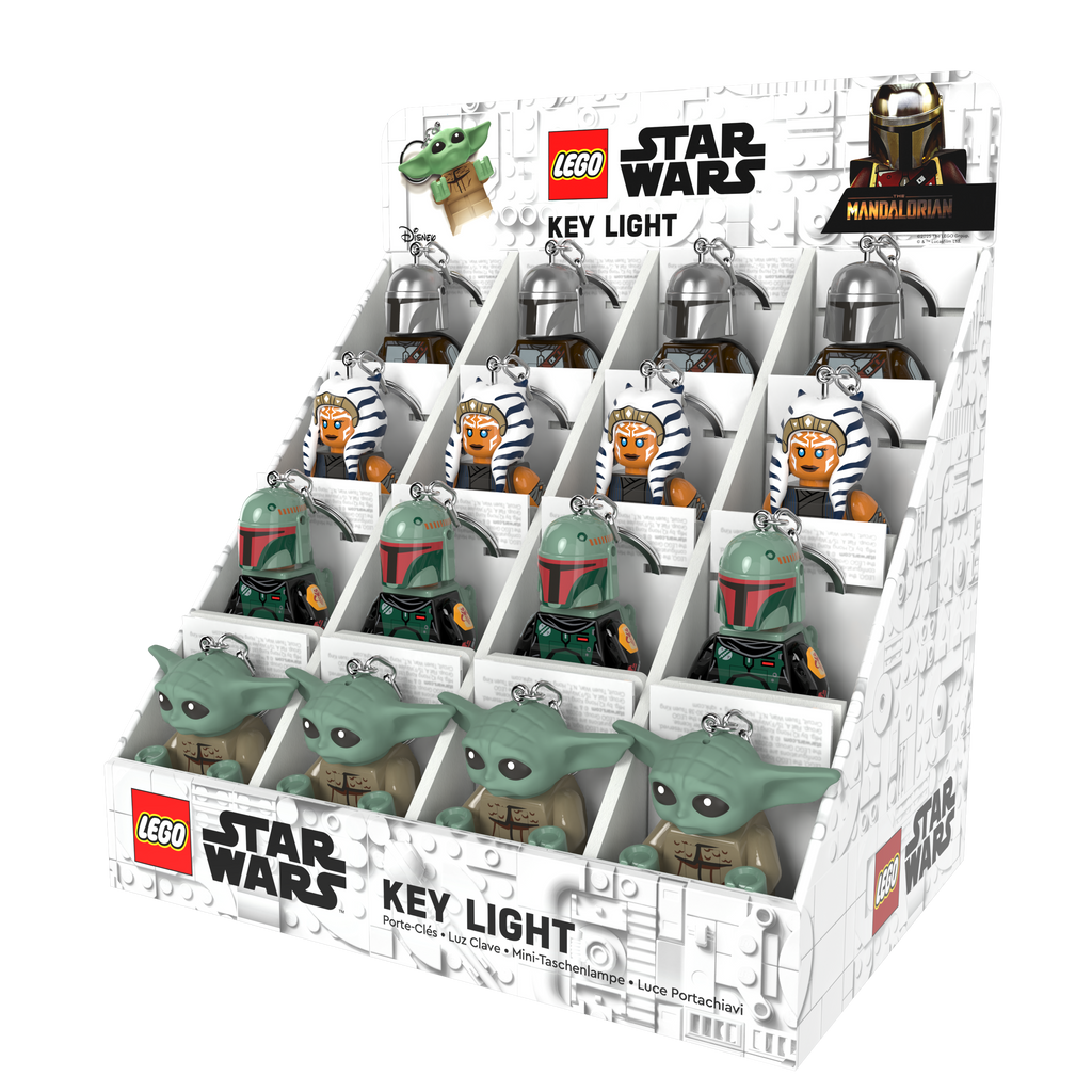 LEGO® STAR WARS™ THE MANDALORIAN™ Keychain Light CDU – 16 Piece Assortment