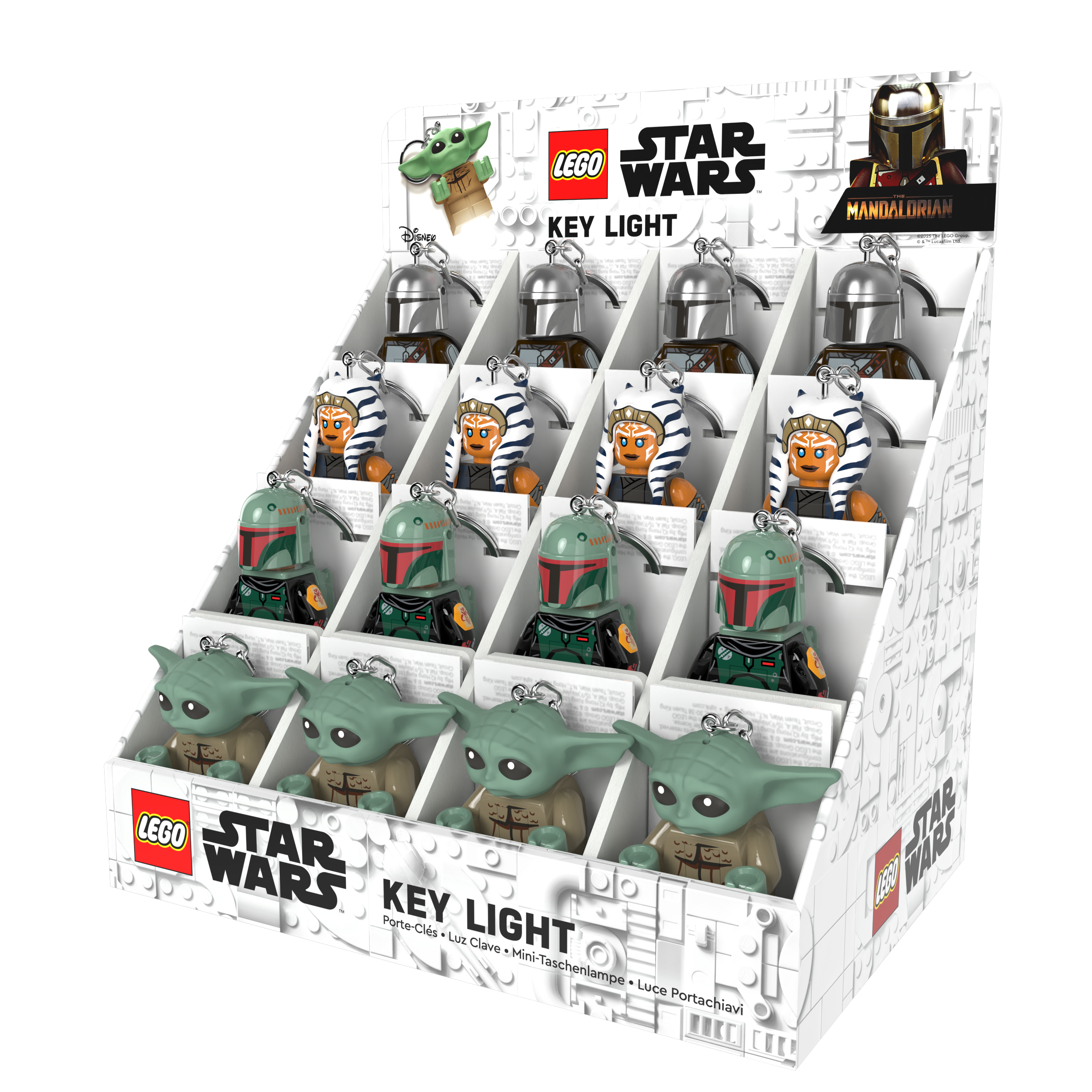 LEGO® STAR WARS™ THE MANDALORIAN™ Keychain Light CDU – 16 Piece Assortment