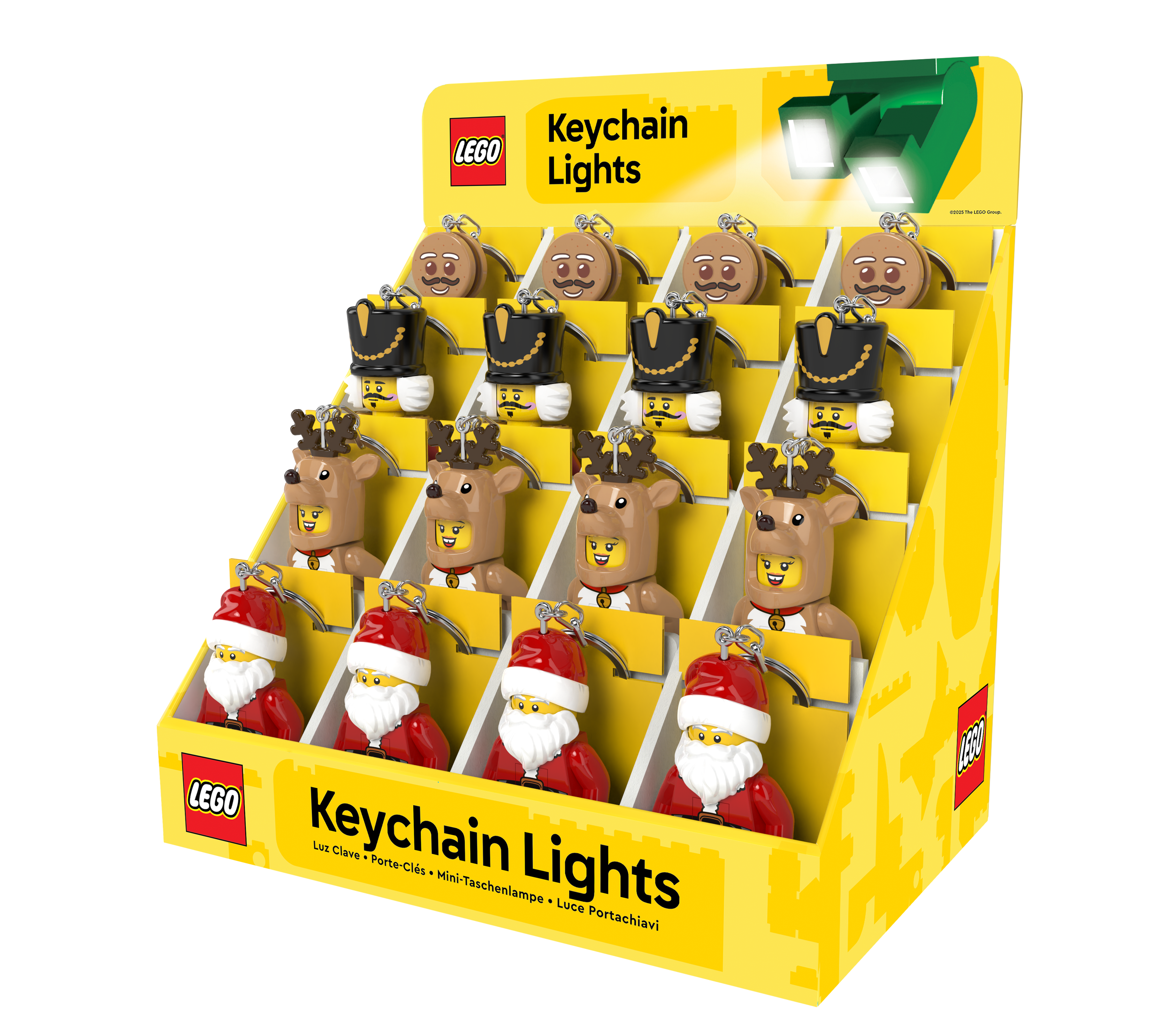 LEGO® Minifigures™ Keychain Light CDU – 16 Piece Holiday Assortment