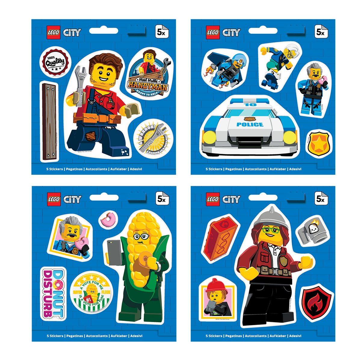Lego Map Sticker LEGO City Sticker 4 style Assortment (48pc, 12/Style) – Santoki B2B