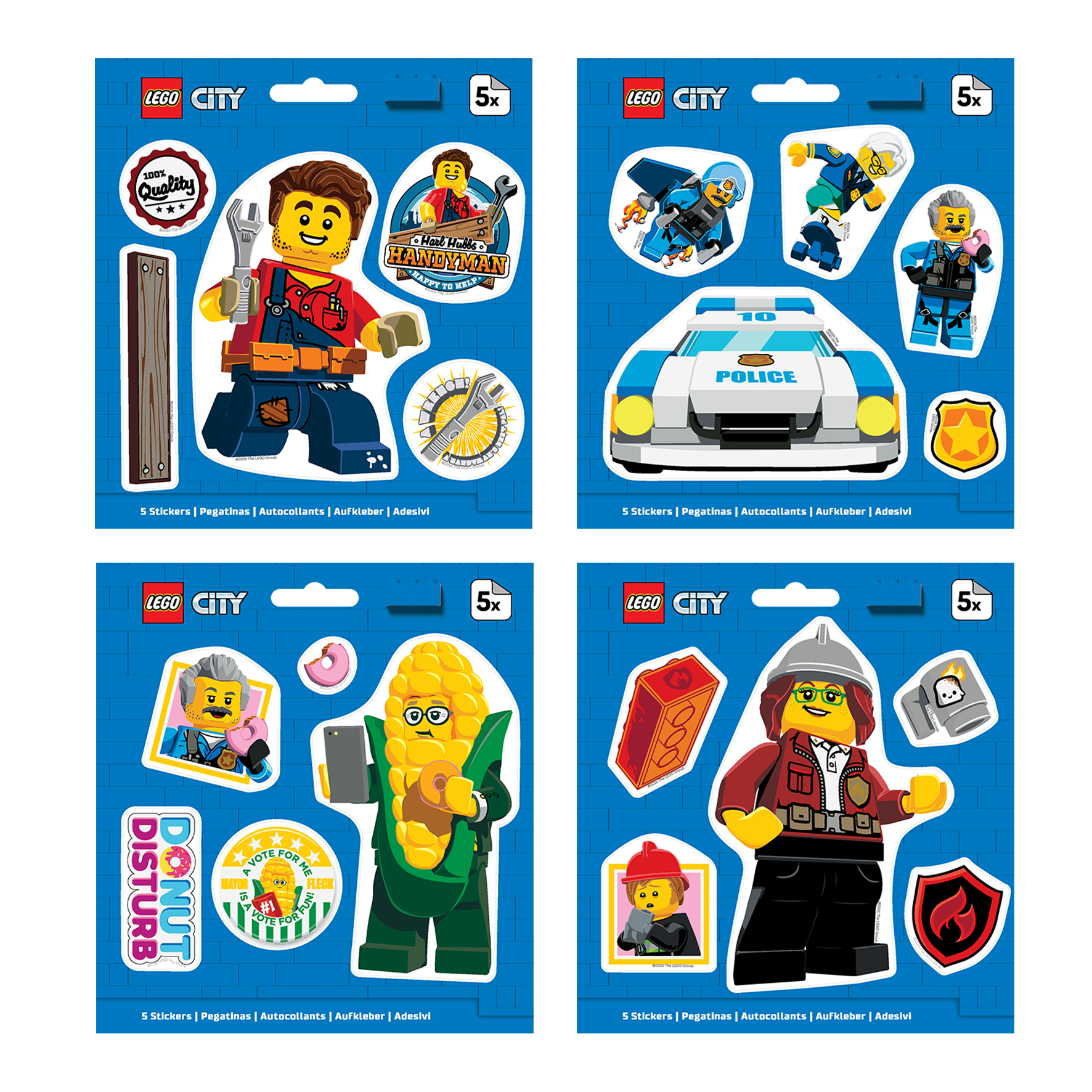 LEGO City Sticker 4 style Assortment (48pc, 12/Style)