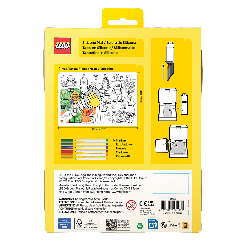 LEGO Minifigures Color Me Silicone Mat and Markers Farmer's Market