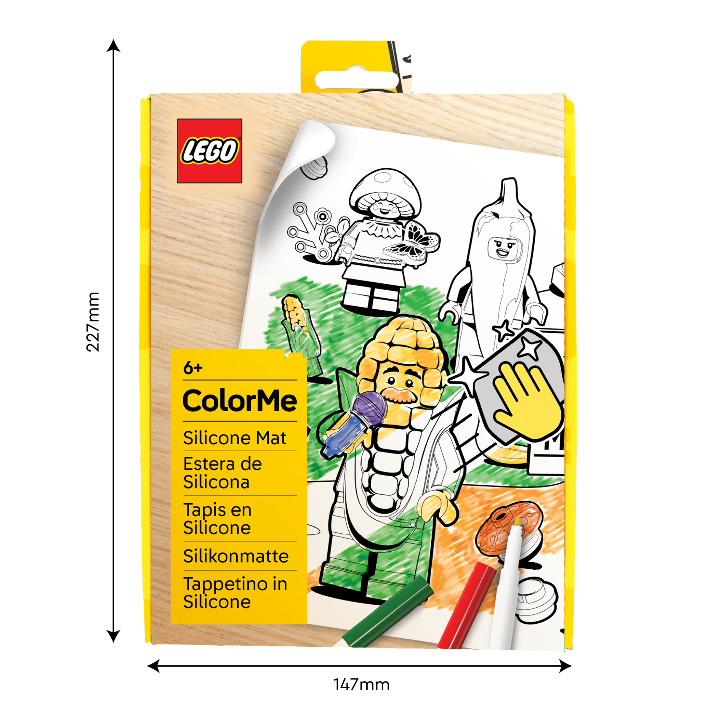 LEGO Minifigures Color Me Silicone Mat and Markers Farmer's Market