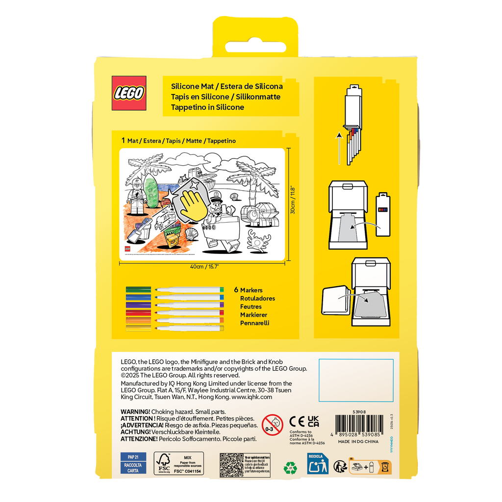 LEGO Minifigures Color Me Silicone Mat and Markers Pirate