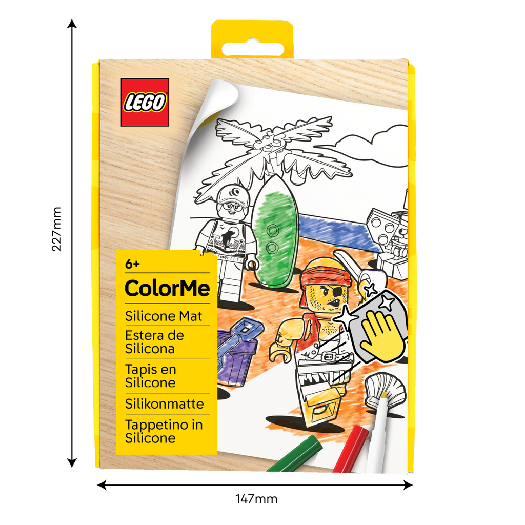 LEGO Minifigures Color Me Silicone Mat and Markers Pirate