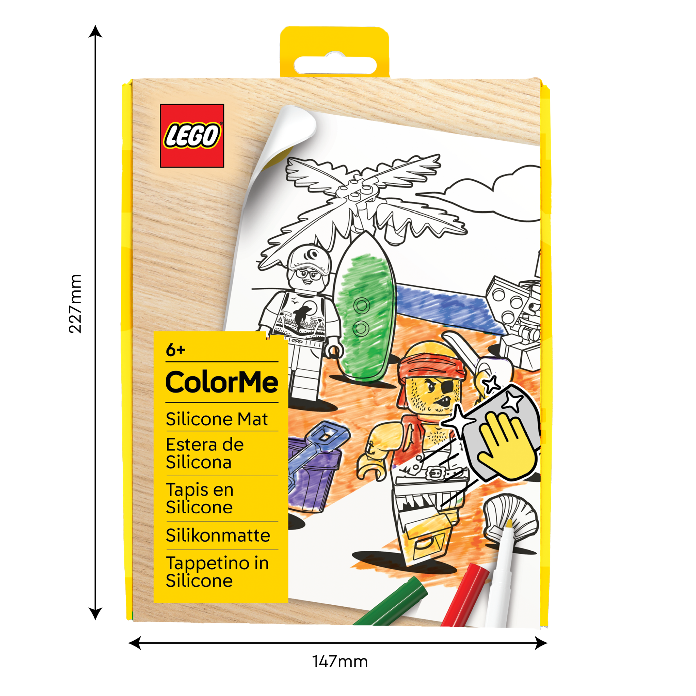 LEGO Minifigures Color Me Silicone Mat and Markers Pirate