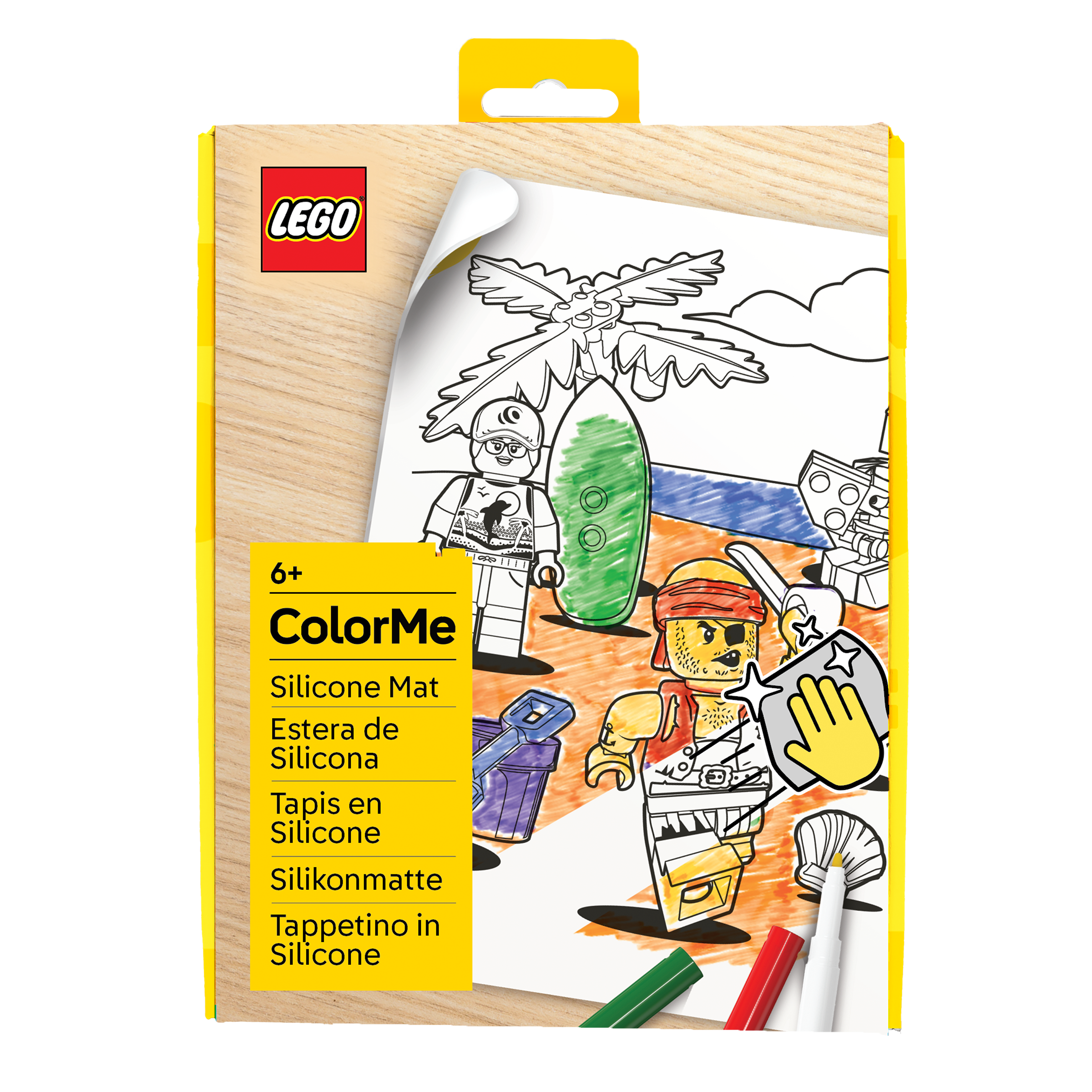 LEGO Minifigures Color Me Silicone Mat and Markers Pirate