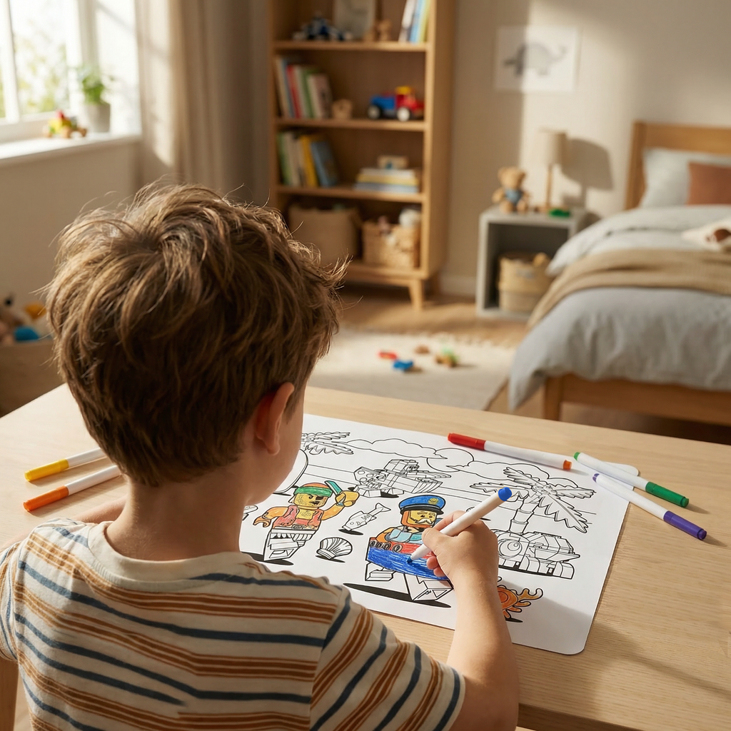 LEGO Minifigures Color Me Silicone Mat and Markers Pirate