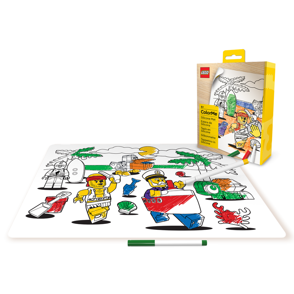 LEGO Minifigures Color Me Silicone Mat and Markers Pirate