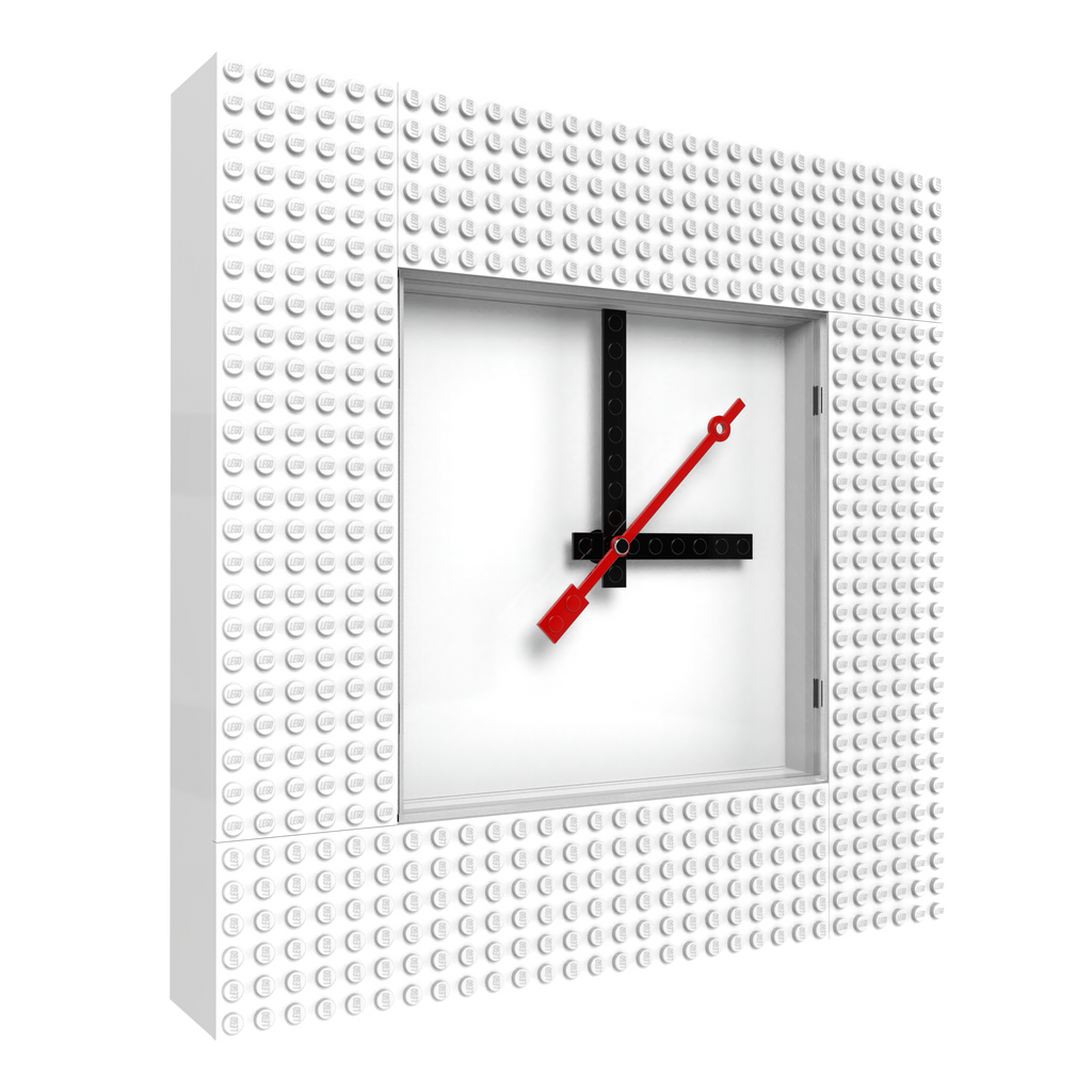 LEGO Time by IQHK MOC Wall Clock 6x24 White