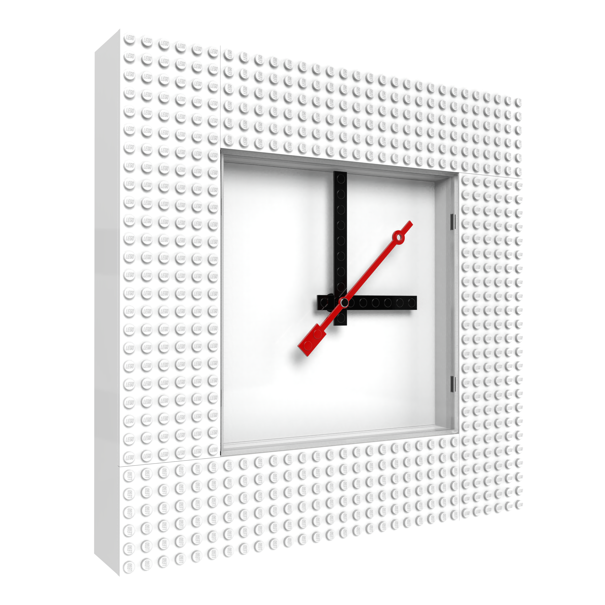 LEGO Time by IQHK MOC Wall Clock 6x24 White