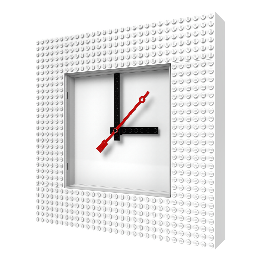LEGO Time by IQHK MOC Wall Clock 6x24 White