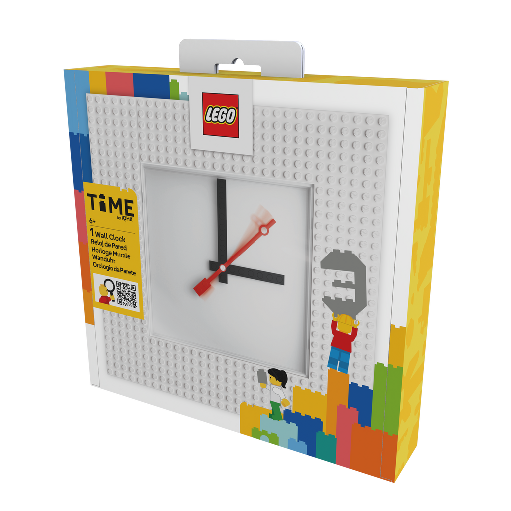 LEGO Time by IQHK MOC Wall Clock 6x24 White