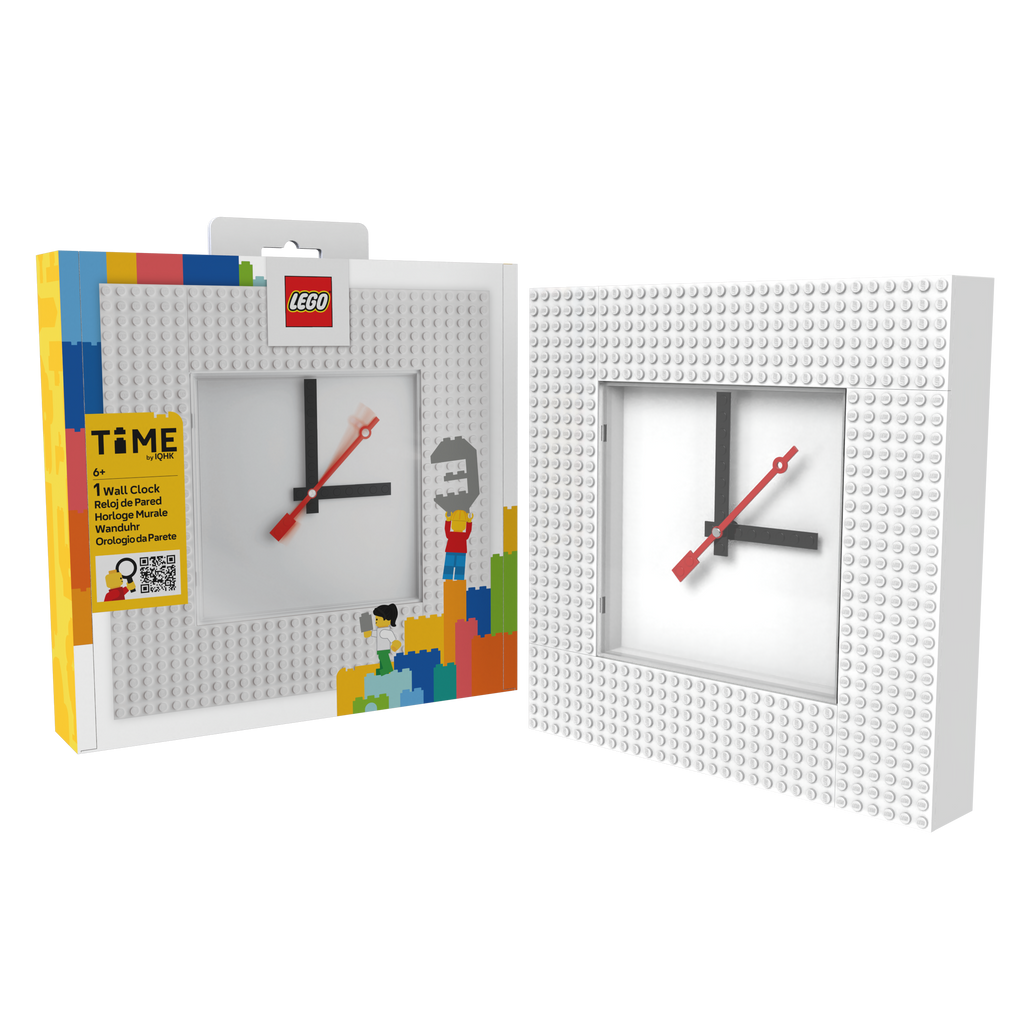 LEGO Time by IQHK MOC Wall Clock 6x24 White