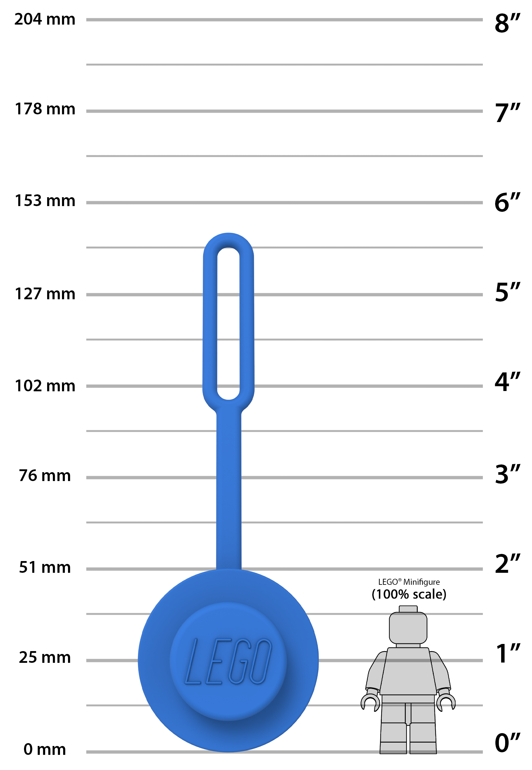LEGO AirTag Holder 1x1 Round Blue