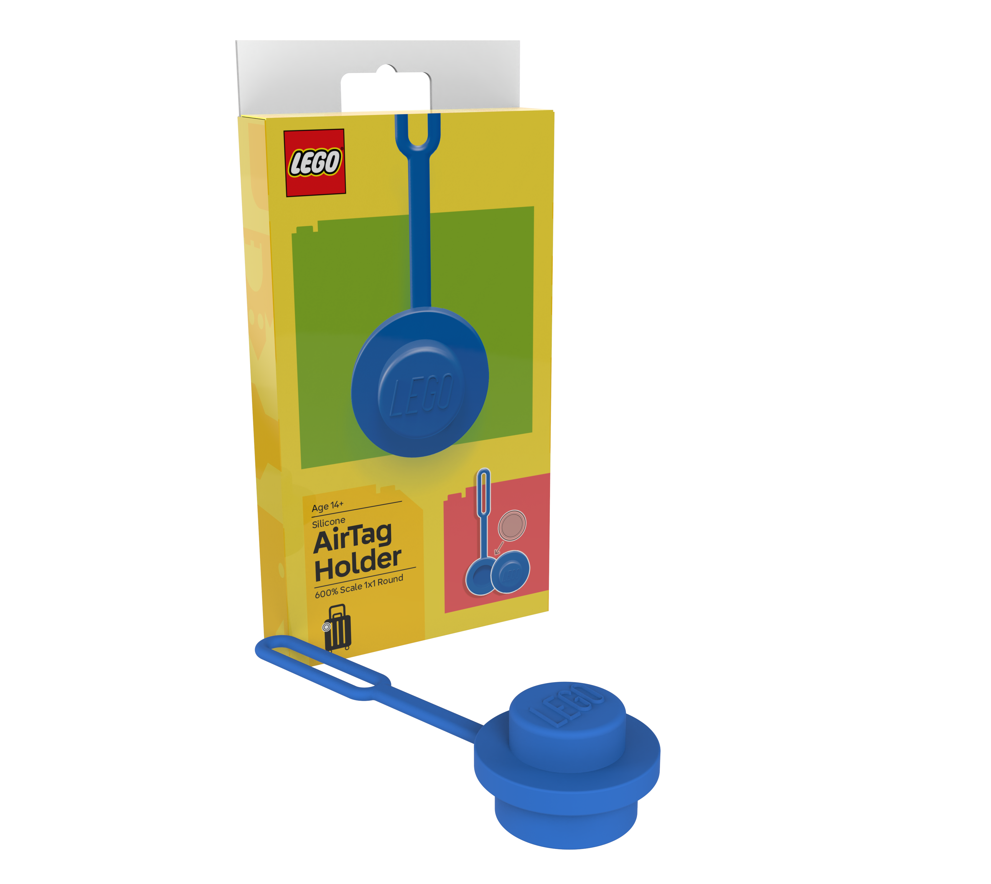 LEGO AirTag Holder 1x1 Round Blue