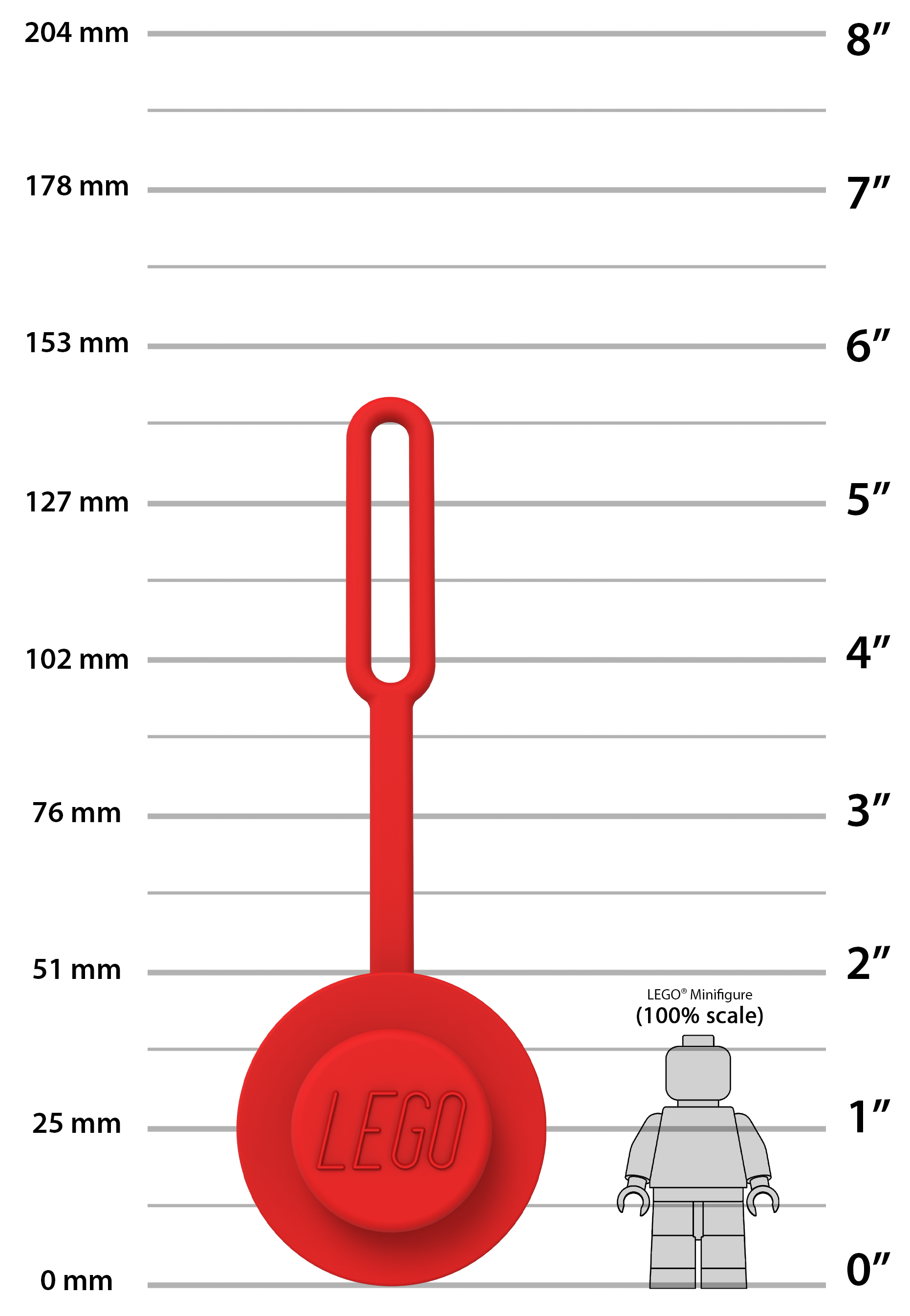 LEGO AirTag Holder 1x1 Round Red