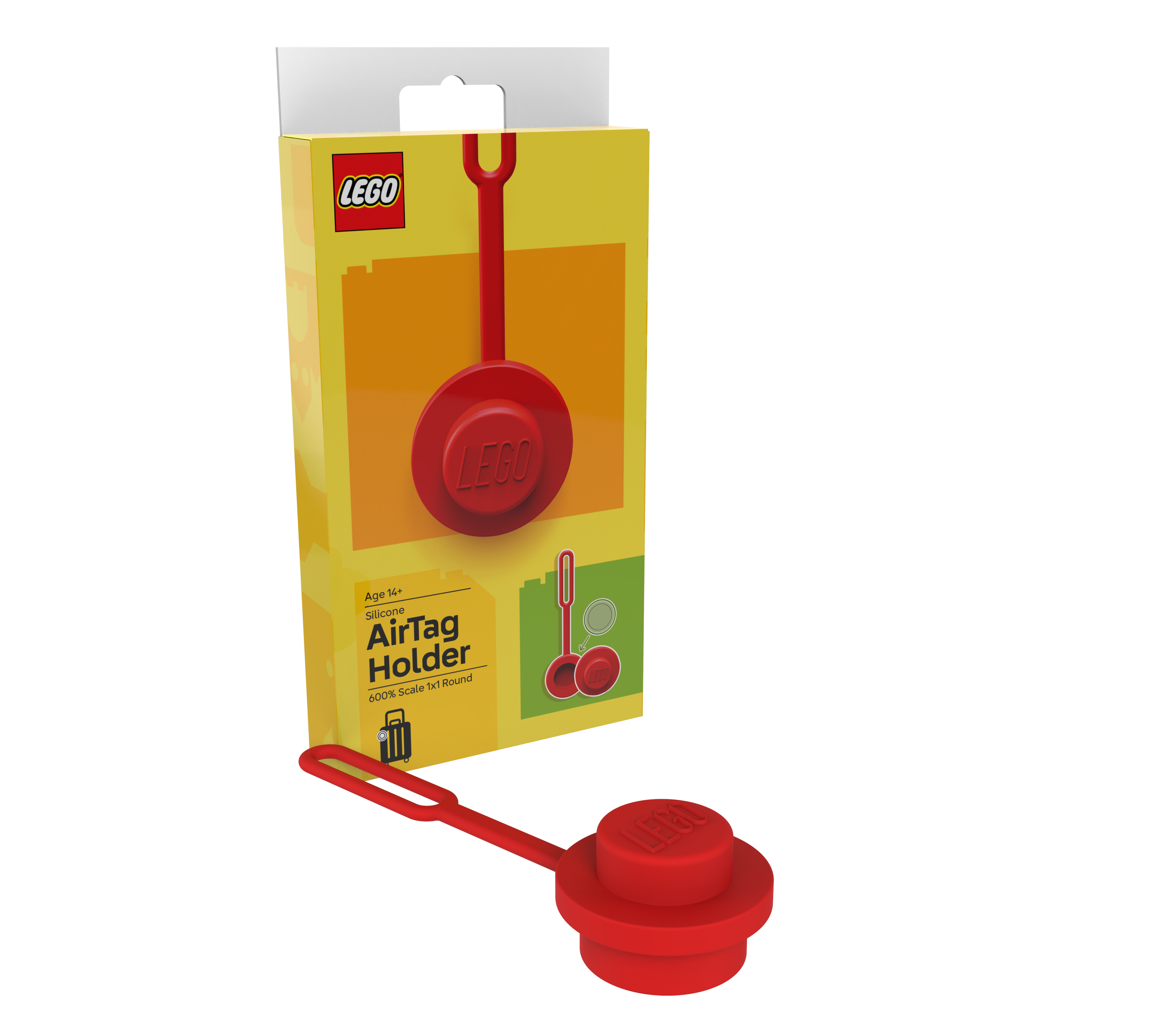 LEGO AirTag Holder 1x1 Round Red