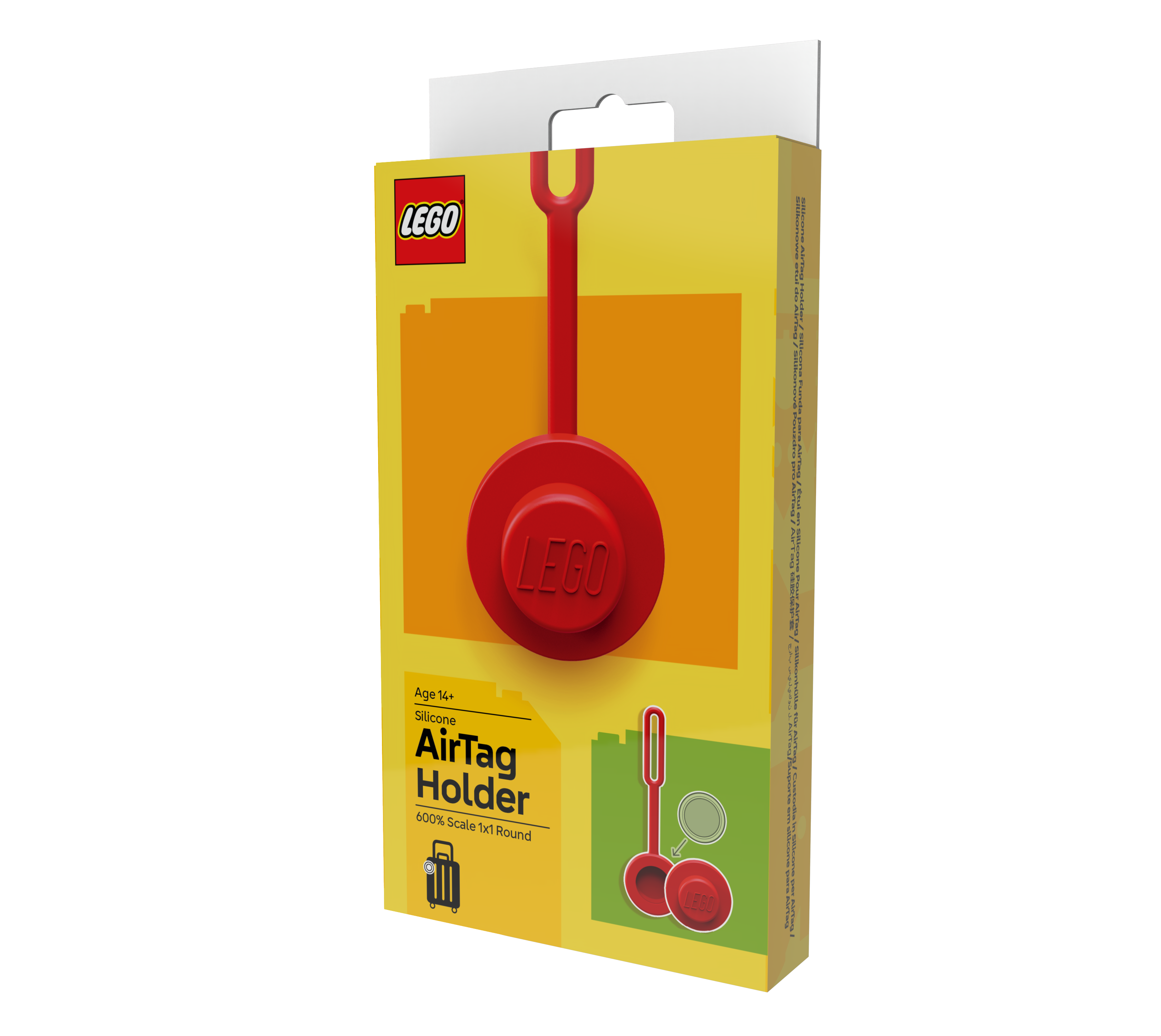 LEGO AirTag Holder 1x1 Round Red