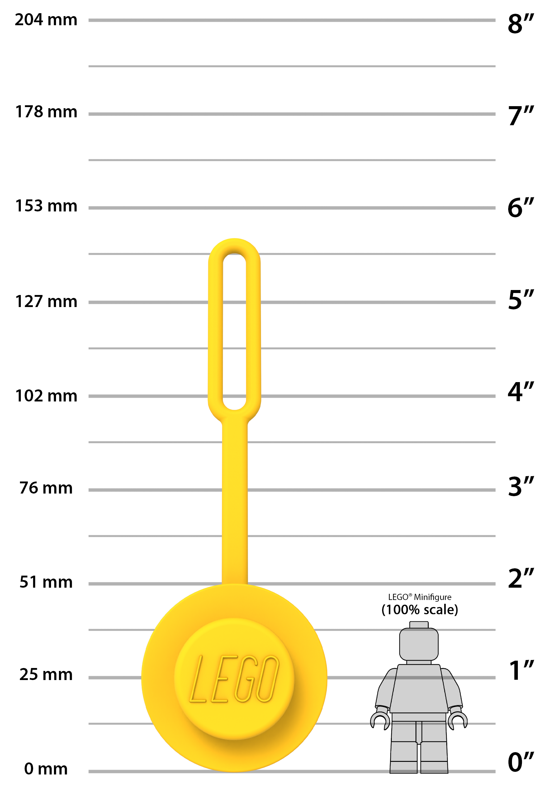 LEGO AirTag Holder 1x1 Round Yellow