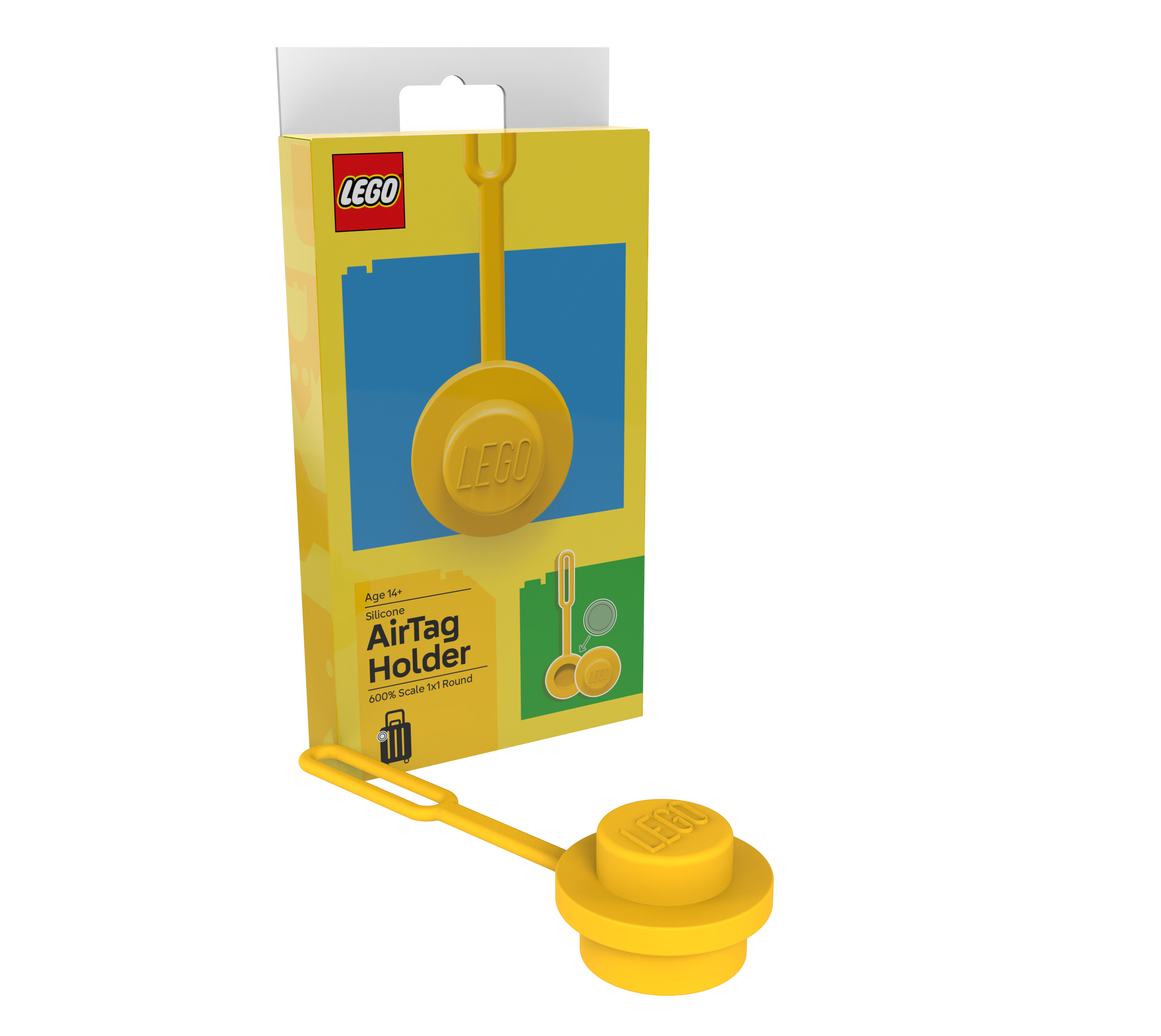 LEGO AirTag Holder 1x1 Round Yellow